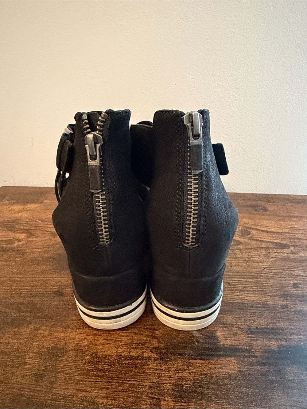 EILEEN FISHER Smart Sport Sandals black strappy platform wedge black size 7 - Picture 5 of 7